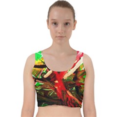 Flamingo   Child Of Dawn 4 Velvet Racer Back Crop Top by bestdesignintheworld