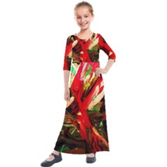 Flamingo   Child Of Dawn 4 Kids  Quarter Sleeve Maxi Dress