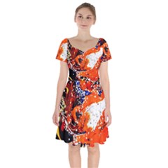 Smashed Butterfly 2 Short Sleeve Bardot Dress by bestdesignintheworld