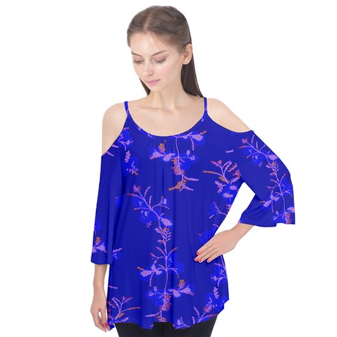 Indigo Flutter Sleeve Tee  by 1dsignmovesu