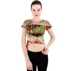 Hidden Strings Of Purity 4 Crew Neck Crop Top by bestdesignintheworld