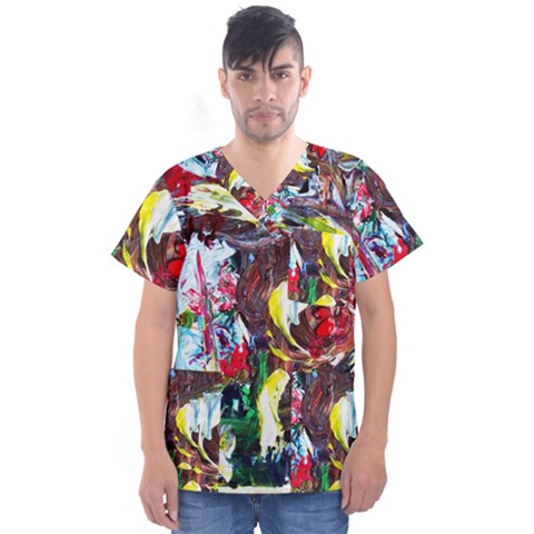 Eden Garden 12 Men s V-neck Scrub Top by bestdesignintheworld