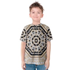 Wood Butterflies And Wood Hearts In Harmony Kids  Cotton Tee