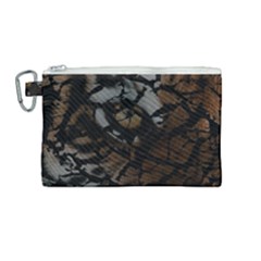 Earth Texture Tiger Shades Canvas Cosmetic Bag (medium) by LoolyElzayat