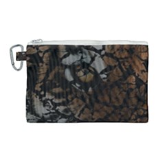 Earth Texture Tiger Shades Canvas Cosmetic Bag (large) by LoolyElzayat