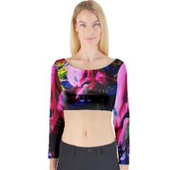 Global Warming 6 Long Sleeve Crop Top by bestdesignintheworld