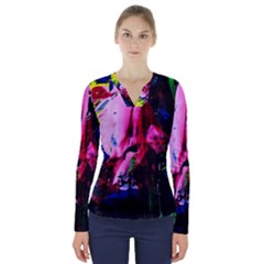 Global Warming 6 V-neck Long Sleeve Top by bestdesignintheworld