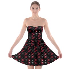 Intricate Polygons Pattern Strapless Bra Top Dress by dflcprints