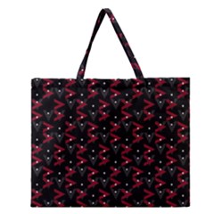 Intricate Polygons Pattern Zipper Large Tote Bag by dflcprints