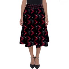 Intricate Polygons Pattern Perfect Length Midi Skirt by dflcprints