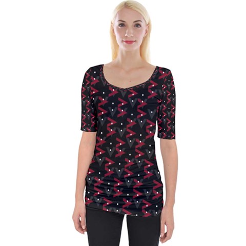 Intricate Polygons Pattern Wide Neckline Tee by dflcprints