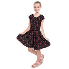 Intricate Polygons Pattern Kids  Short Sleeve Dress by dflcprints