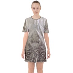 Cut Crystal Sixties Short Sleeve Mini Dress