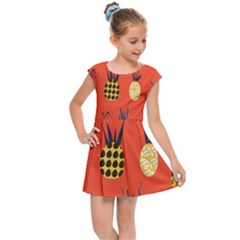 Pineapples Kids Cap Sleeve Dress