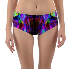 Geometric Reversible Mid-waist Bikini Bottoms