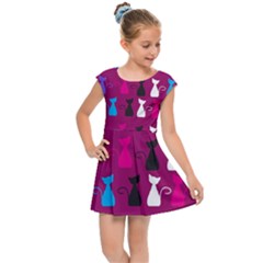 Cats Kids Cap Sleeve Dress