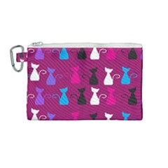 Cats Canvas Cosmetic Bag (medium) by luizavictorya72