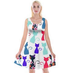 Cats Reversible Velvet Sleeveless Dress