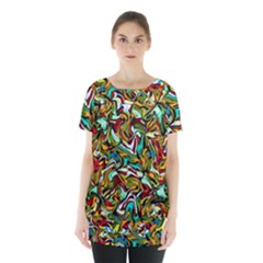 Artwork By Patrick-colorful-46 Skirt Hem Sports Top by ArtworkByPatrick