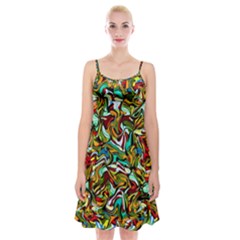 Artwork By Patrick-colorful-46 Spaghetti Strap Velvet Dress by ArtworkByPatrick