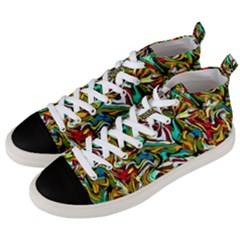 Artwork By Patrick-colorful-46 Men s Mid-top Canvas Sneakers by ArtworkByPatrick