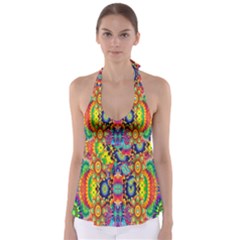 Artwork By Patrick-colorful-47 Babydoll Tankini Top by ArtworkByPatrick