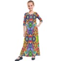 ARTWORK BY PATRICK-COLORFUL-47 Kids  Quarter Sleeve Maxi Dress View1