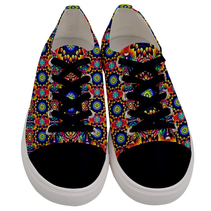 ARTWORK BY PATRICK-COLORFUL-47.1 Men s Low Top Canvas Sneakers