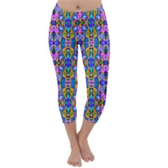 Artwork By Patrick-colorful-48 Capri Winter Leggings  by ArtworkByPatrick