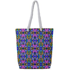 Artwork By Patrick-colorful-48 Full Print Rope Handle Tote (small) by ArtworkByPatrick