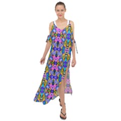 Artwork By Patrick-colorful-48 Maxi Chiffon Cover Up Dress