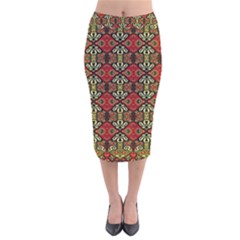 Artwork By Patrick-colorful-49 Velvet Midi Pencil Skirt by ArtworkByPatrick