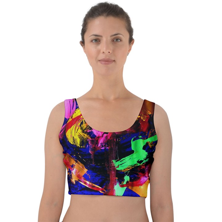 Global Warming 1 Velvet Crop Top