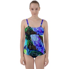 Lilac And Lillies 1 Twist Front Tankini Set by bestdesignintheworld