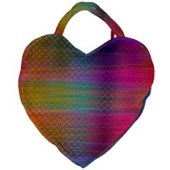 Colorful Sheet Giant Heart Shaped Tote by LoolyElzayat