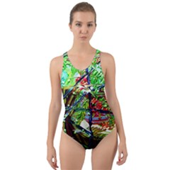 Depression 5 Cut-out Back One Piece Swimsuit