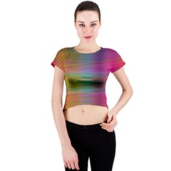 Colorful Sheet Crew Neck Crop Top by LoolyElzayat