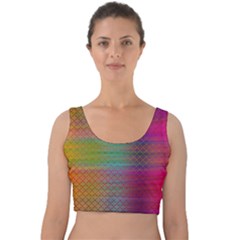 Colorful Sheet Velvet Crop Top by LoolyElzayat