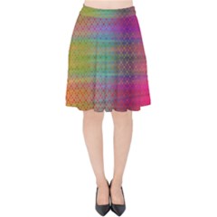 Colorful Sheet Velvet High Waist Skirt by LoolyElzayat