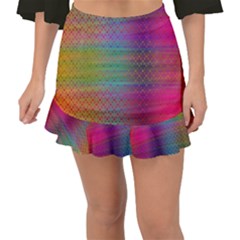 Colorful Sheet Fishtail Mini Chiffon Skirt by LoolyElzayat