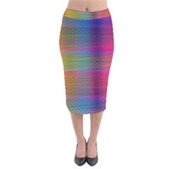 Colorful Sheet Velvet Midi Pencil Skirt by LoolyElzayat