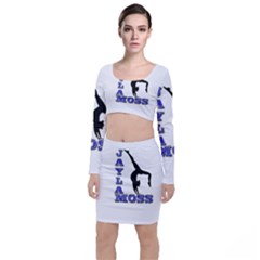 Jay3new Copy Long Sleeve Crop Top & Bodycon Skirt Set