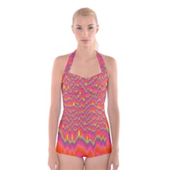 Flaming Hot Boyleg Halter Swimsuit 