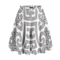 Chinese Traditional Pattern High Waist Skirt