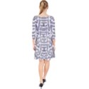 Chinese Traditional Pattern Quarter Sleeve Front Wrap Dress View2