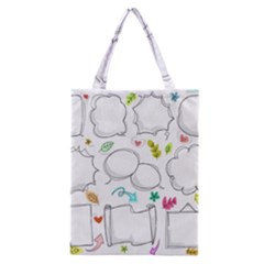 Set Chalk Out Chitchat Scribble Classic Tote Bag by Nexatart