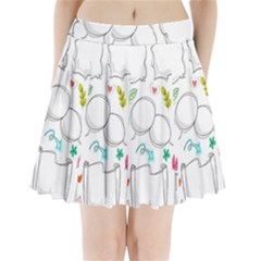 Set Chalk Out Chitchat Scribble Pleated Mini Skirt by Nexatart