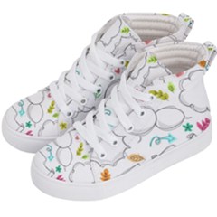 Set Chalk Out Chitchat Scribble Kid s Hi-top Skate Sneakers by Nexatart