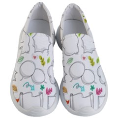 Set Chalk Out Chitchat Scribble Women s Lightweight Slip Ons by Nexatart