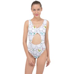 Set Chalk Out Chitchat Scribble Center Cut Out Swimsuit by Nexatart